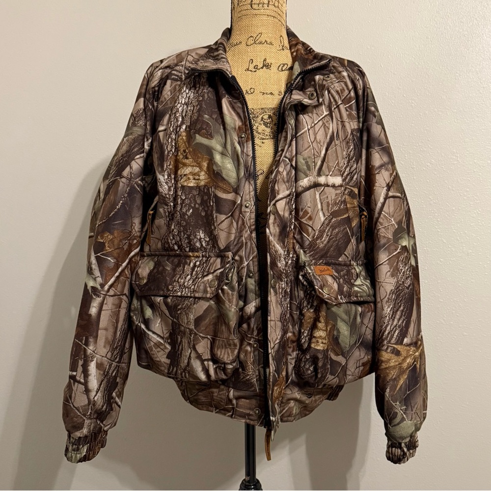 Vintage Woolrich Jacket Mens Large Realtree Hardwoods Camo Coat Outdoor Mens L